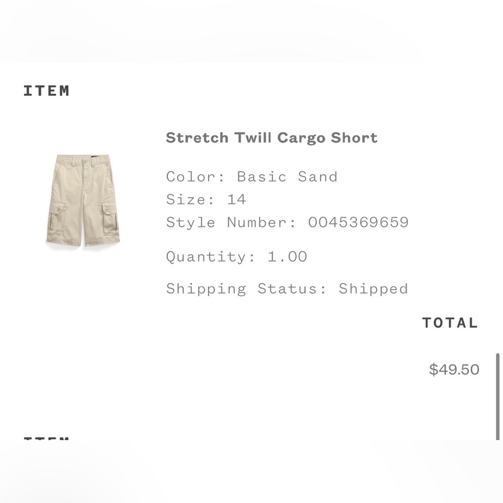 Polo Ralph Lauren boys size 14 chino shorts